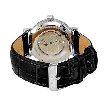Adee Kaye 20-Jewels TY2708  Automatic Regulator Movement , Genuine leather band, AK5665-MBK - Retail price at $600.00