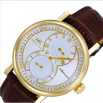 ADEE KAYE 20-Jewels TY2708  Automatic Regulator Movement , Genuine leather band, AK5665-MGSV_BN - (MSRP: $600.00)