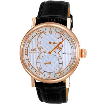 ADEE KAYE 20-Jewels TY2708  Automatic Regulator Movement , Genuine leather band, AK5665-MRGSV_BK - (MSRP: $600.00)