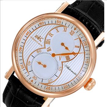 ADEE KAYE 20-Jewels TY2708  Automatic Regulator Movement , Genuine leather band, AK5665-MRGSV_BK - (MSRP: $600.00)