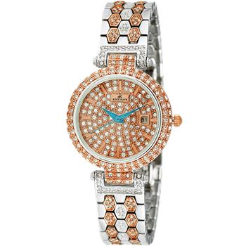 ADEE KAYE, 3-HANDS DATE DIAL, AUSTRIAN STONE , AK2526-L2R RETAIL AT (MSRP: $345.00)