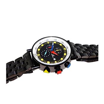 ADEE KAYE CHRONOGRAPH MOV'T, STAINLESS STEEL CASE AND BAND,  MULTI- COLOR HANDS , AK2268-60IPB-YL RETAIL AT (MSRP:$675.00)