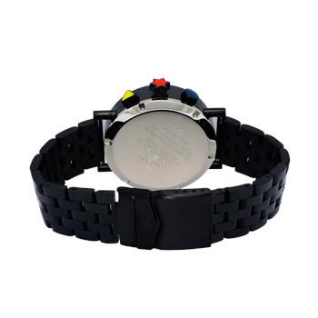 ADEE KAYE CHRONOGRAPH MOV'T, STAINLESS STEEL CASE AND BAND,  MULTI- COLOR HANDS , AK2268-60IPB-YL RETAIL AT (MSRP:$675.00)