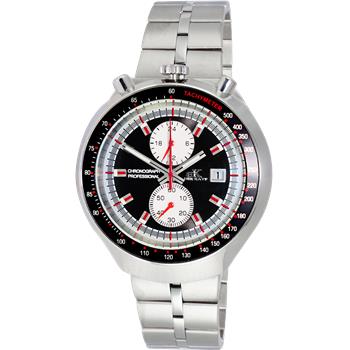 ADEE KAYE CHRONOGRAPH WITH 24-HOUR DISPLAY, TACHYMETER, AK5662-MBK - (MSRP: $725.00)