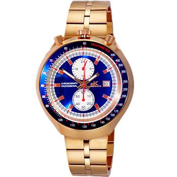 ADEE KAYE CHRONOGRAPH WITH 24-HOUR DISPLAY, TACHYMETER, AK5662-MRGBU - (MSRP:$725.00)