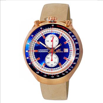 ADEE KAYE CHRONOGRAPH WITH 24-HOUR DISPLAY, TACHYMETER, AK5662-MRGBU_LBN - (MSRP:$725.00)