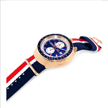ADEE KAYE CHRONOGRAPH WITH 24-HOUR DISPLAY, TACHYMETER, AK5662-MRGBU_NY - (MSRP:$725.00)