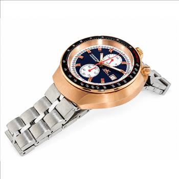 ADEE KAYE CHRONOGRAPH WITH 24-HOUR DISPLAY, TACHYMETER, AK5662-MRGBU_SS - (MSRP:$725.00)