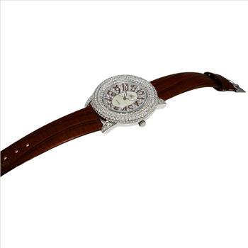 ADEE KAYE CRYSTAL WATCH , 3-HANDS QUARTZ DIAL, AK2117-LBN - RETAIL AT (MSRP: $ 349.00)