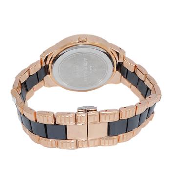 ADEE KAYE FLORENCE , BLACK HIGH-TECH CERAMIC AND ROSE TONE STAINLESS STEEL, 72 pcs BAGUETTE SETTING STONE, MSRP: $635.00