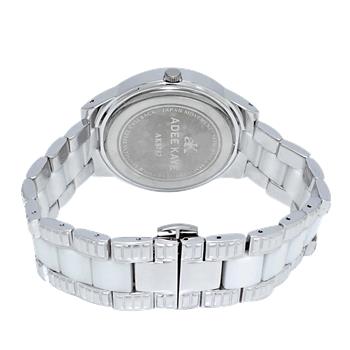 ADEE KAYE FLORENCE , WHITE HIGH-TECH CERAMIC AND SILVER TONE STAINLESS STEEL, 72 pcs BAGUETTE SETTING STONE, MSRP: $635.00