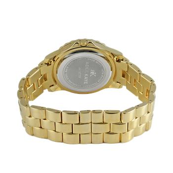 ADEE KAYE, GOLD TONE, MULTI-COLORED STONE (YELLOW- WHITE) QUARTZ MOV'T, AK1177Y - RETAIL AT (MSRP: $545.00)
