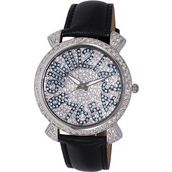 ADEE KAYE LADIES BLUE AND WHITE AUSTRIAN STONE 3-HAND DIAL, AK2001-LBU, RETAIL AT (MSRP: $345.00)