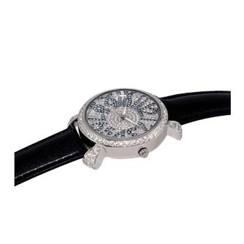 ADEE KAYE LADIES BLUE AND WHITE AUSTRIAN STONE 3-HAND DIAL, AK2001-LBU, RETAIL AT (MSRP: $345.00)