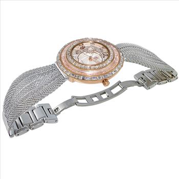 ADEE KAYE, LADIES FACETTED CRYSTAL, MESH BAND , AK2116-LWT_MESH RETAIL AT (MSRP: $355.00)