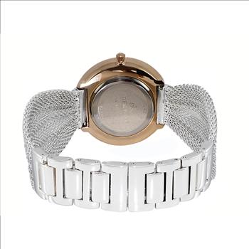 ADEE KAYE, LADIES FACETTED CRYSTAL, MESH BAND , AK2116-LWT_MESH RETAIL AT (MSRP: $355.00)