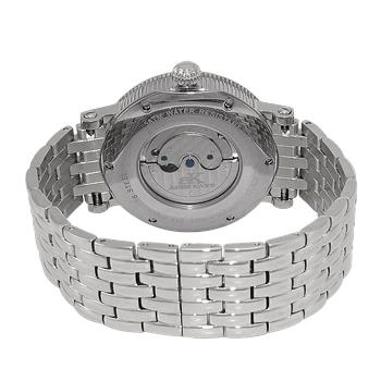 Adee Kaye Men's Automatic Regulator (20 jewels TY2708) , Exhibition back. Silver tone , Black Dial. Retail at (MSRP: $650.00)