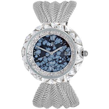 ADEE KAYE  MESH BAND SILVER TONE, AUISTRIAN STONE,  AK9710-LBK-MESH - (MSRP: 475.00)