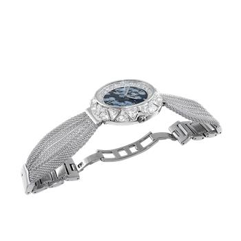 ADEE KAYE  MESH BAND SILVER TONE, AUISTRIAN STONE,  AK9710-LBK-MESH - (MSRP: 475.00)