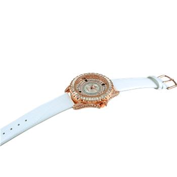 ADEE KAYE MID SIZE, 3 - HANDS COLRED STONE (WHITE), AK2727-R - RETAL AT (MSRP: $ 225.00)