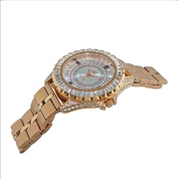 ADEE KAYE, MID-SIZE WATCH ROSETONE,  184 PCS SETTING STONE, AK2727-R_MB - (MSRP: $345.00)
