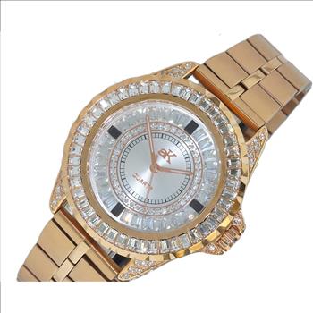 ADEE KAYE, MID-SIZE WATCH ROSETONE,  184 PCS SETTING STONE, AK2727-R_MB - (MSRP: $345.00)