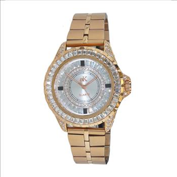 ADEE KAYE, MID-SIZE WATCH ROSETONE,  184 PCS SETTING STONE, AK2727-R_MB - (MSRP: $345.00)