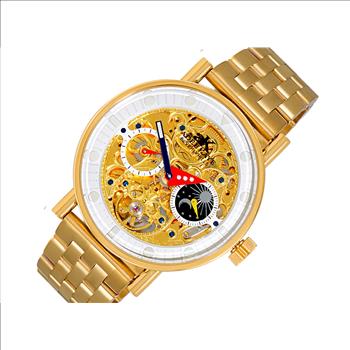 ADEE KAYE Skeleton Automatic -21 Jewels Movement , Sun and Moon Phase, AK2266-20_G0, Retail at (MSRP: $750.00)