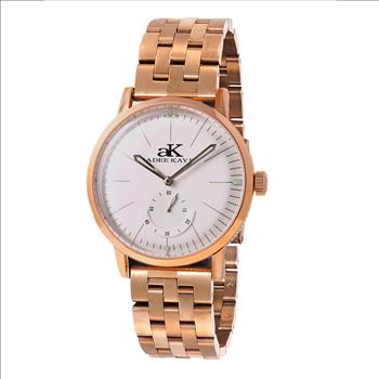 ADEE KAYE WATCHES 21 JEWELS AUTOMATIC MECHANICAL , DOME CRYSTAL, AK9044-MBRG_SV  RETAIL AT $600.00