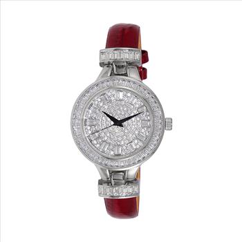 ADEE KAYE WATCHES, 3-HANDS DATE DIAL, MULTI-COLOR AUSTRIAN STONE AK2522-LRD , RETAIL AT (MSRP: $345.00)