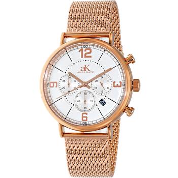 ADEE KAYE WATCHES, Chronograph Movement, 24-hr counter date Dial, AK6178-MRGWT_MESH, RETAIL AT (MSRP: $745.00)