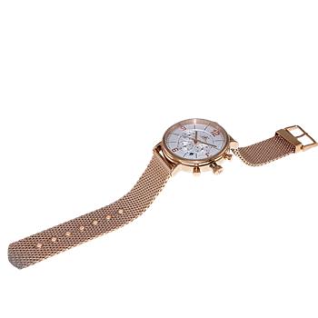 ADEE KAYE WATCHES, Chronograph Movement, 24-hr counter date Dial, AK6178-MRGWT_MESH, RETAIL AT (MSRP: $745.00)