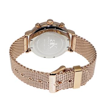 ADEE KAYE WATCHES, Chronograph Movement, 24-hr counter date Dial, AK6178-MRGWT_MESH, RETAIL AT (MSRP: $745.00)