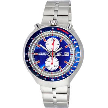 ADEE KAYE WATCHES - CHRONOGRAPH WITH 24-HOUR DISPLAY, TACHYMETER, AK5662-MBU - RETAIL AT $725.00