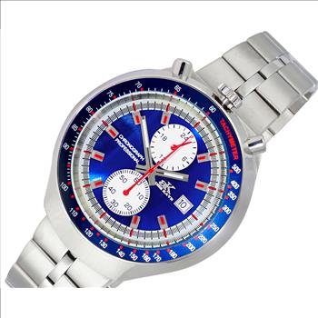 ADEE KAYE WATCHES - CHRONOGRAPH WITH 24-HOUR DISPLAY, TACHYMETER, AK5662-MBU - RETAIL AT $725.00