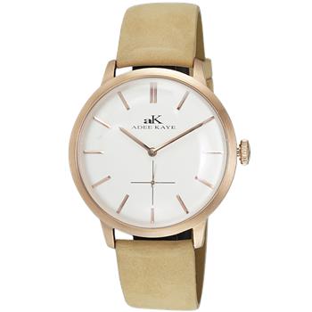 ADEE KAYE WATCHES, DOME MINERAL CRYSTAL, MIYOTA QUARTZ MOV'T. AK2225-RGSV/LTAN, RETAIL AT (MSRP: $295.00)