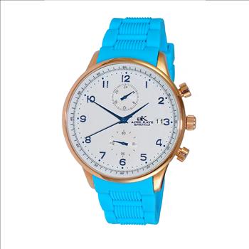 ADEE KAYE WATCHES, DUAL TIME OF 24 HOUR REGULATOR, AK7501-RGSV-BU , MSRP: $345.00