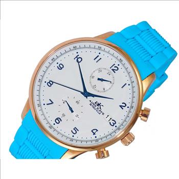 ADEE KAYE WATCHES, DUAL TIME OF 24 HOUR REGULATOR, AK7501-RGSV-BU , MSRP: $345.00
