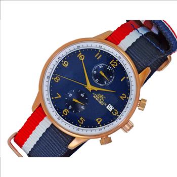 ADEE KAYE WATCHES, DUAL TIME OF 24 HOUR REGULATOR, ROSETINE CASE AND BAND. AK7501-RG_BUGO-NYB, RETAIL AT (MSRP: $245.00)