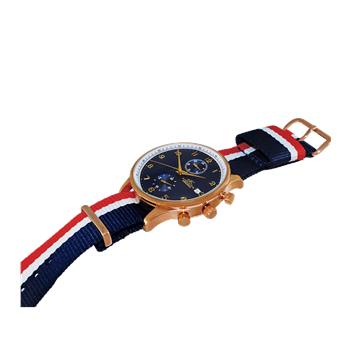 ADEE KAYE WATCHES, DUAL TIME OF 24 HOUR REGULATOR, ROSETINE CASE AND BAND. AK7501-RG_BUGO-NYB, RETAIL AT (MSRP: $245.00)