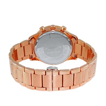 ADEE KAYE WATCHES, DUAL TIME OF 24 HOUR REGULATOR, ROSETINE CASE AND BAND. AK7501-RGSV