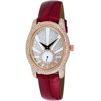ADEE KAYE WATCHES, LADIES MOTHER OF PEARL DIAL WITH AUSTRIAN STONE, AK2003-L RG- RETAIL AT (MSRP: $345.00)