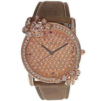 ADEE KAYE WATCHES, LAIED ROSE TONE, AUSTRIAN CRYSTAL, AK2000-LRGBN, RETAIL AT (MSRP: 248.00)