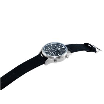 ADEE KAYE WATCHES, Men's Q2382 DRUM ROLLER, Silvertone, AK8882-10BK , Retal at (MSRP: $345.00)