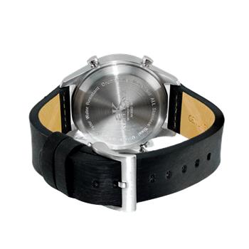 ADEE KAYE WATCHES, Men's Q2382 DRUM ROLLER, Silvertone, AK8882-10BK , Retal at (MSRP: $345.00)
