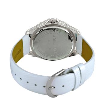 ADEE KAYE WATCHES, MID SIZE, 3 - HANDS COLRED STONE (WHITE), AK2727-S - RETAL AT (MSRP: $ 225.00)