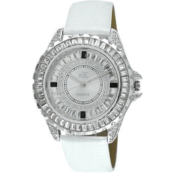 ADEE KAYE WATCHES, MID SIZE, 3 - HANDS COLRED STONE (WHITE), AK2727-S - RETAL AT (MSRP: $ 225.00)