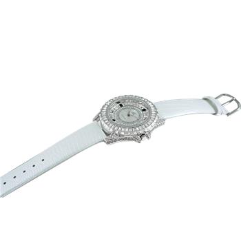 ADEE KAYE WATCHES, MID SIZE, 3 - HANDS COLRED STONE (WHITE), AK2727-S - RETAL AT (MSRP: $ 225.00)