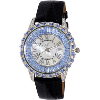 ADEE KAYE WATCHES, MULTI-COLOR STONES, MOTHER OF PEARL 3-HANDS DIAL, AK2524-LBU - RETAIL AT (MSRP: 345.00)