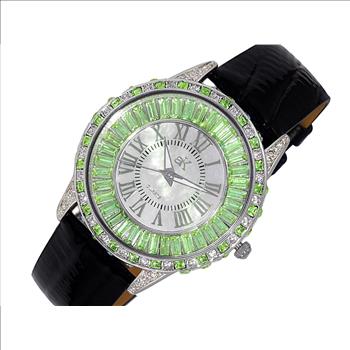 ADEE KAYE WATCHES, MULTI-COLOR STONES, MOTHER OF PEARL 3-HANDS DIAL, AK2524-LGN - RETAIL AT (MSRP: 345.00)